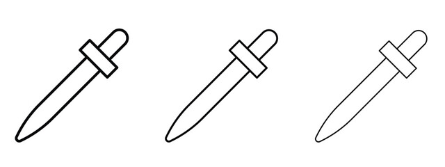 Eye dropper half icon linear style sign for mobile concept and web design.