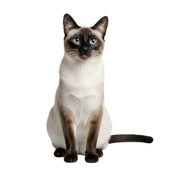Siamese cat with piercing blue eyes