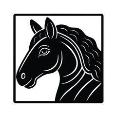 Talavera Horse Head on Rustic Kitchen Tiles