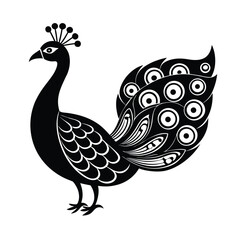 Talavera Peacock with Curved Feathers