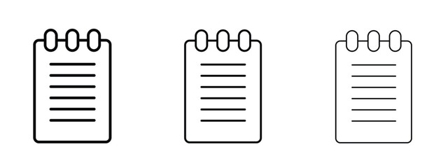 Memo Pad icon linear style sign for mobile concept and web design.