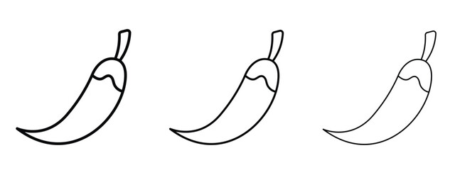 Pepper icon linear style sign for mobile concept and web design.
