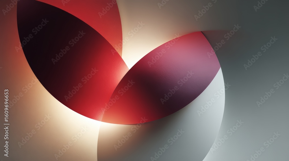 Poster close up of a red and white circle with a white circle in the middle. the red circle is surrounded b
