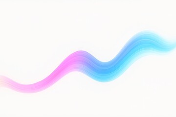 Smooth gradient wave of pink and blue light streams on a white background