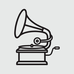 retro gramophone vinyl ready vector illustration