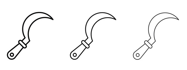 Sickle icon linear style sign for mobile concept and web design.