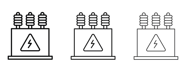 Transformer icon linear style sign for mobile concept and web design.