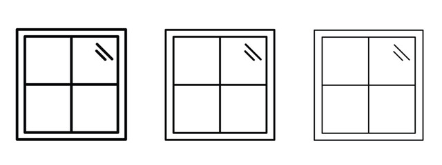 Window icon linear style sign for mobile concept and web design.