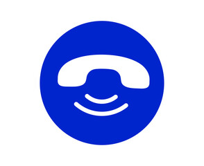 Obraz premium A blue button featuring a happy cartoon smiley face icon
