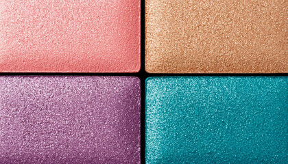 Fototapeta premium Pastel Eyeshadow Palette Soft Matte Makeup Collection
