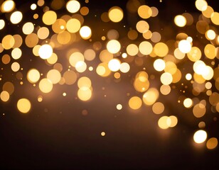 Abstract bokeh background of golden lights