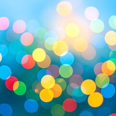 Abstract bokeh lights in vibrant colors