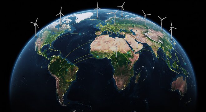 Global Wind Energy Network Connecting Continents