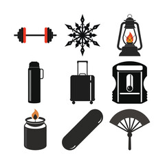 Dumbbell snowflake lantern thermos suitcase sharpener candle snowboard fan weights fitness