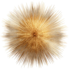 Golden starburst decoration shining brightly in modern setting