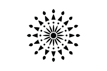 Fading Mandala Logo with Radiating Dots