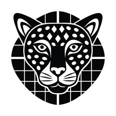 Talavera Cheetah Head on Glazed Ceramic Tiles