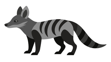 Obraz premium Minimalist aardwolf desert wildlife vector artwork