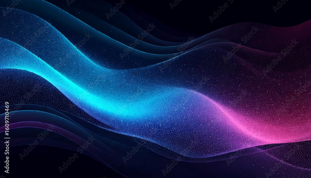 Aufkleber cyber big data flow particles bokeh. digital neural network. concept of ai artificial intelligence t