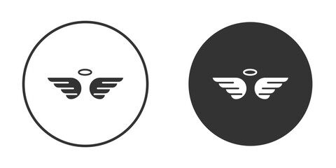 Angel icon symbol sign in solid style.