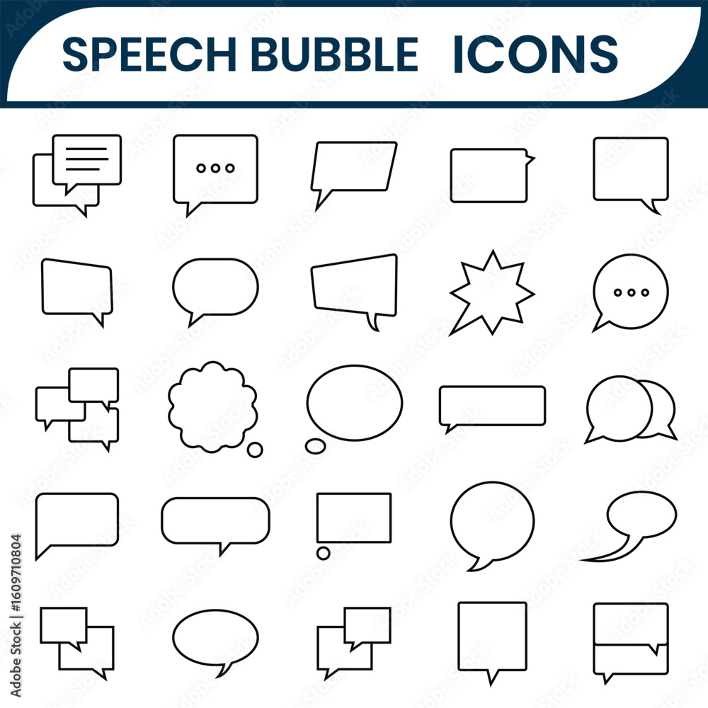 Poster speech bubble icon, quote box frame set collection. comment icon speech bubble symbol, chat, message