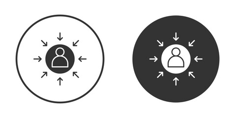 Customer centricity icon symbol sign in solid style.