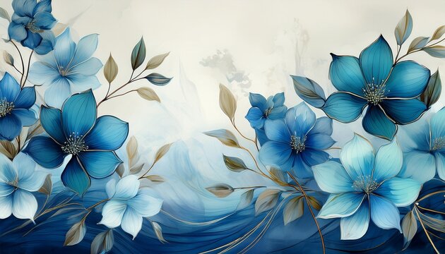 Hintergrund, Walpaper blaue Blumen