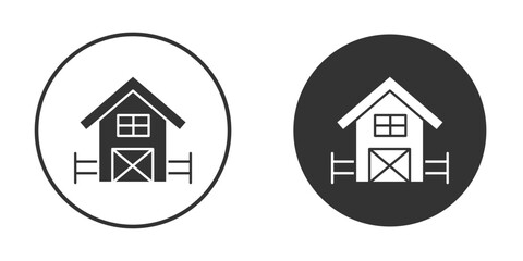 Farm icon symbol sign in solid style.