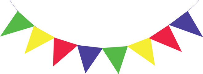 Festive flags colorful vector element