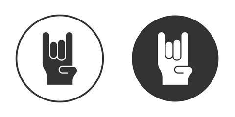 Hand Horns icon symbol sign in solid style.