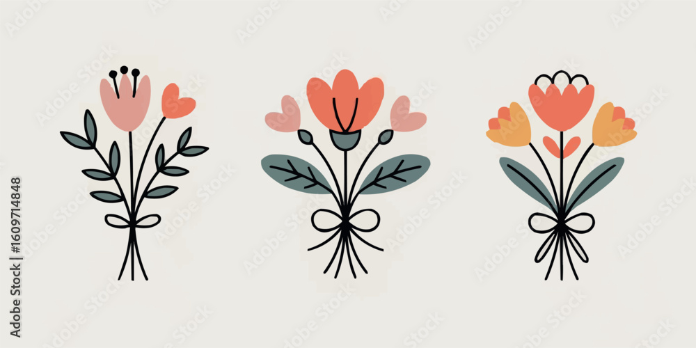 Aufkleber stylish vector graphic set with simple elements in various colors and fonts