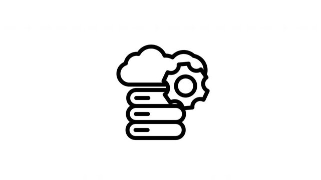cloud computing animated icon
