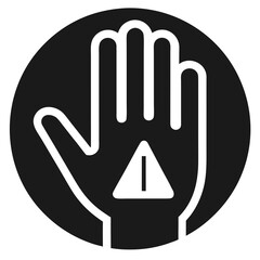 Fototapeta premium warning sign on a white background