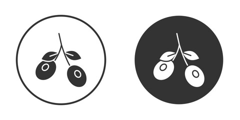 Olives icon symbol sign in solid style.