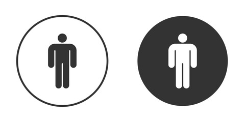 Person icon symbol sign in solid style.