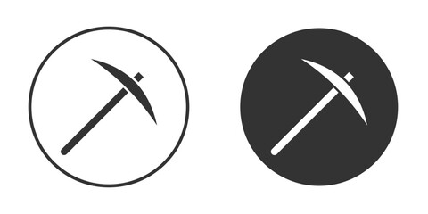 Pickaxe icon symbol sign in solid style.