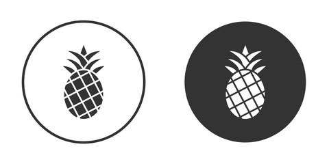 Pineapple icon symbol sign in solid style.