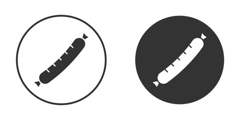 Sausage icon symbol sign in solid style.