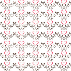 seamless pattern with hearts