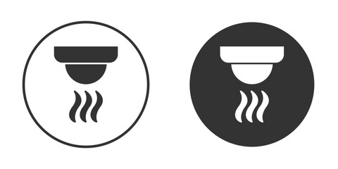 Sensor smoke icon symbol sign in solid style.