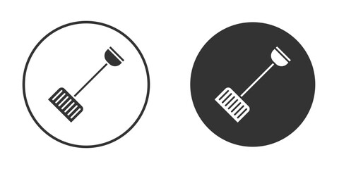 Snow shovel icon symbol sign in solid style.