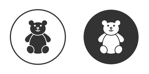 Teddy bear icon symbol sign in solid style.