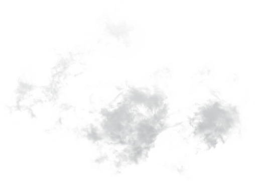 Abstract light gray organic shapes with subtle rainbow highlights on transparent background