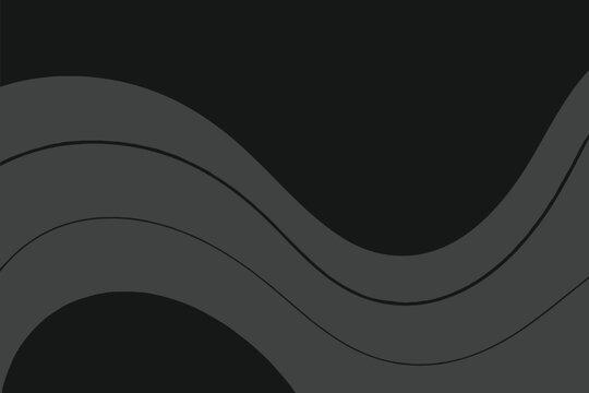 Abstract gray background with three wavy lines creating a flowing and dynamic composition