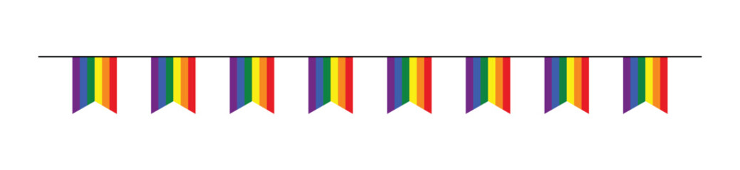 rainbow flag ribbon. Vector illustration eps file.