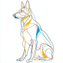 A vector illustration of a dog