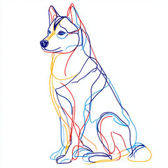 A vector illustration of a dog