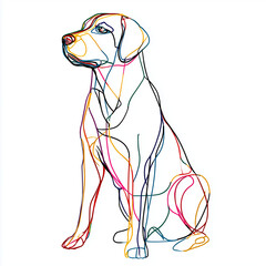 A vector illustration of a dog