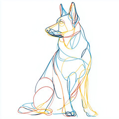 A vector illustration of a dog