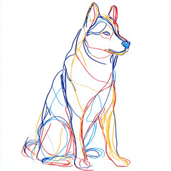 A vector illustration of a dog